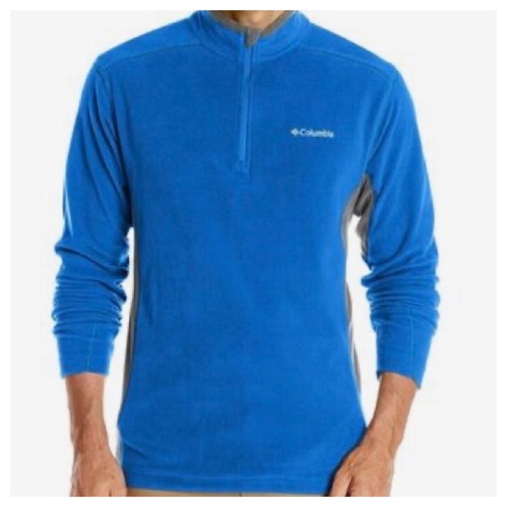 Columbia Sweater Pullover Blue 1/4 Zip Size M